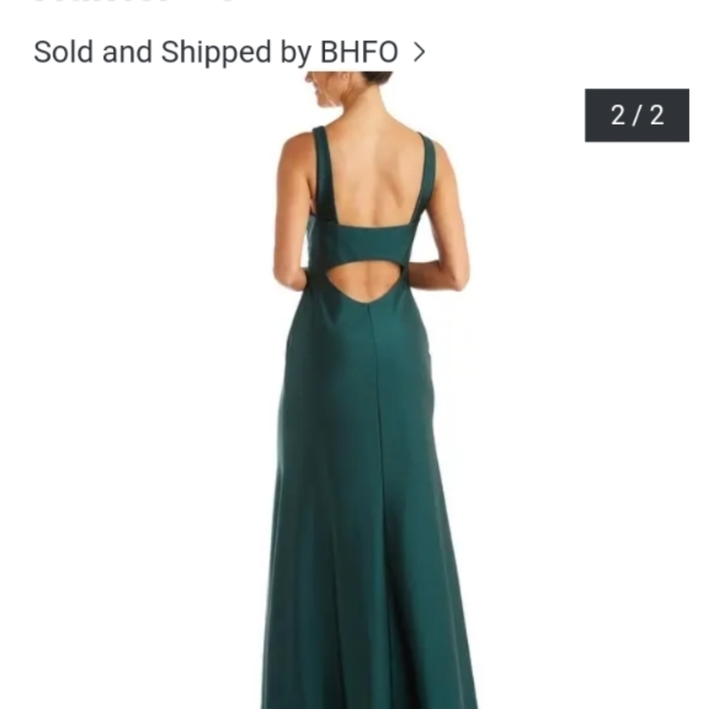 NEW Morgan & Co. Formal Dress Satin Cut-Out Hunter sz 5 Juniors - Picture 2 of 14